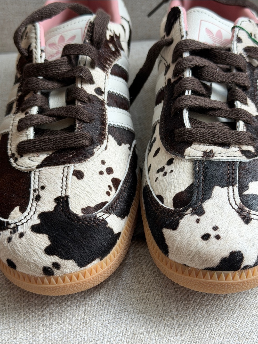 Adidas Cow Print Samba Sneakers,pony hair,US 9, fit closer to US 10, insole 26cm - Picture 6 of 11